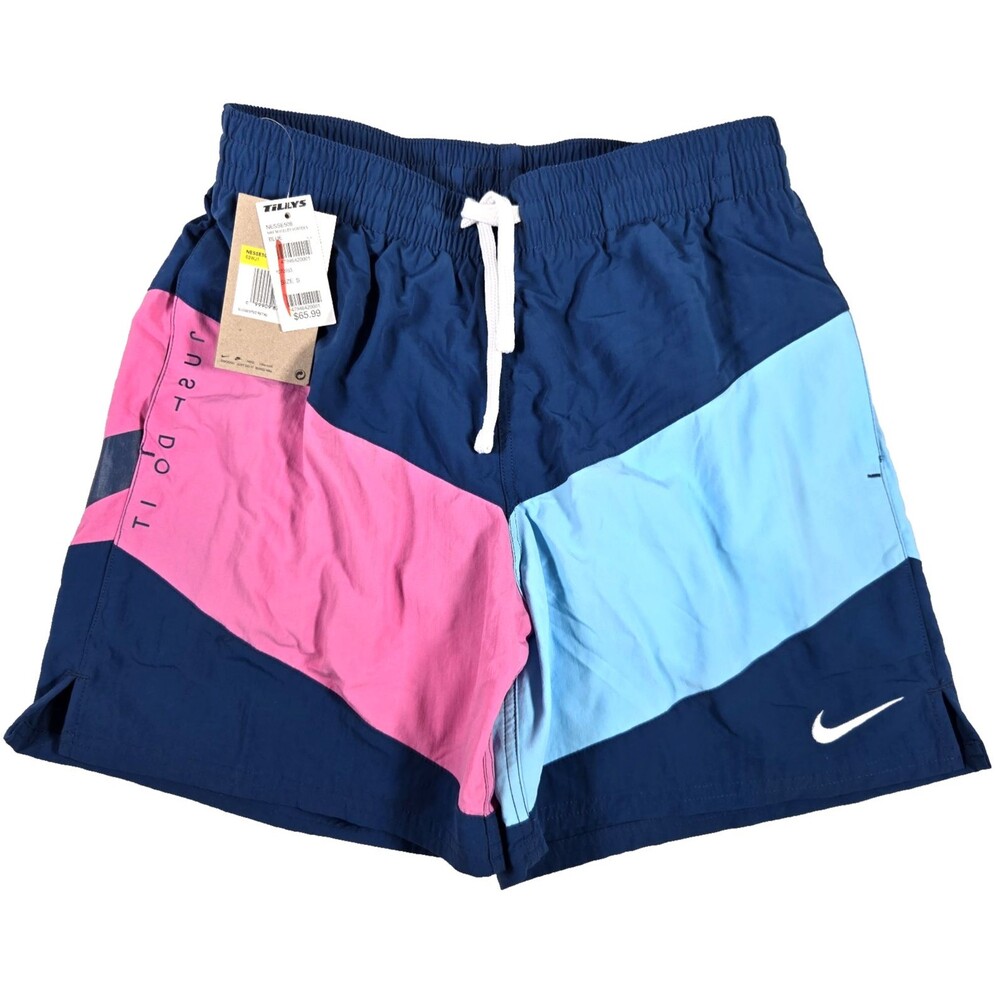 Nike Swim Trunks Men's Small Shorts Volley Blue Aqua New